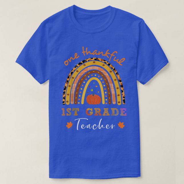 Rainbow Leopard Ein dankbarer Lehrer der ersten Kl T-Shirt (Design vorne)