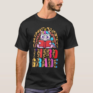 Rainbow Leopard Funny Unicorn Lehrerin T-Shirt