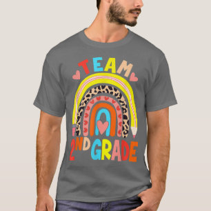 Rainbow Leopard in Team 2. Klasse zurück zum Schul T-Shirt