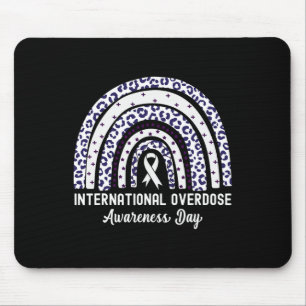 Rainbow Leopard International Overdose Awareness D Mousepad