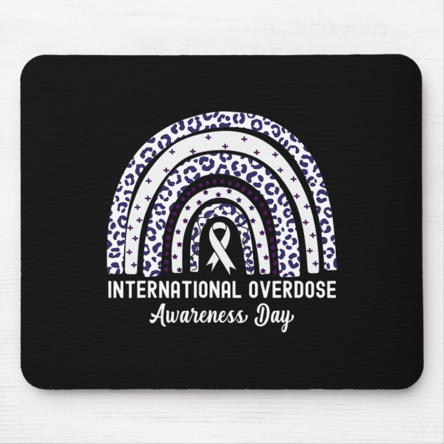 Rainbow Leopard International Overdose Awareness D Mousepad (Vorne)