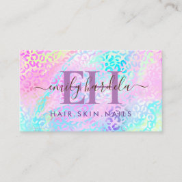 Rainbow Leopard Iridescent Beruflich Salon Visitenkarte