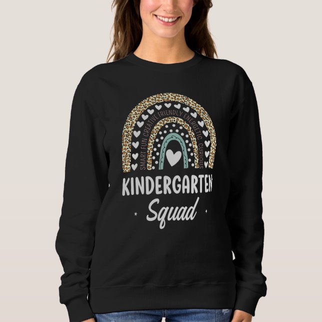 Rainbow Leopard Kindergarten Zurück zur Schule Tea Sweatshirt (Vorderseite)