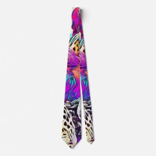 Rainbow leopard Neck Tie Krawatte