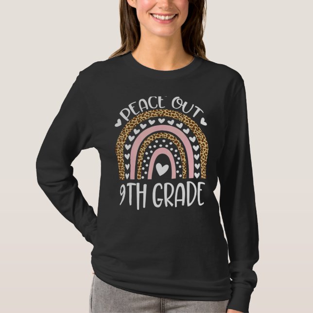 Rainbow Leopard Peace Out 9. T-Shirt (Vorderseite)