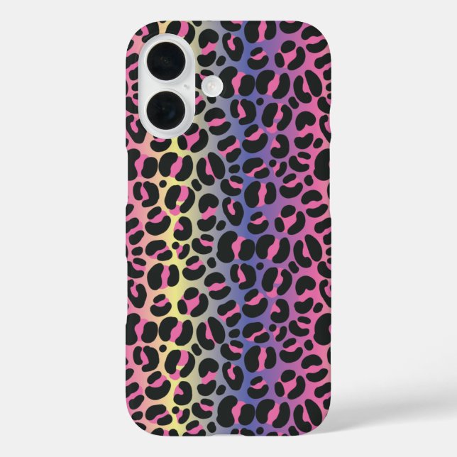 Rainbow Leopard Print Case-Mate iPhone Hülle (Rückseite)