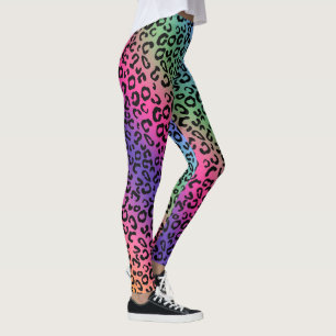 Rainbow Leopard Print - glatte Mischung Leggings