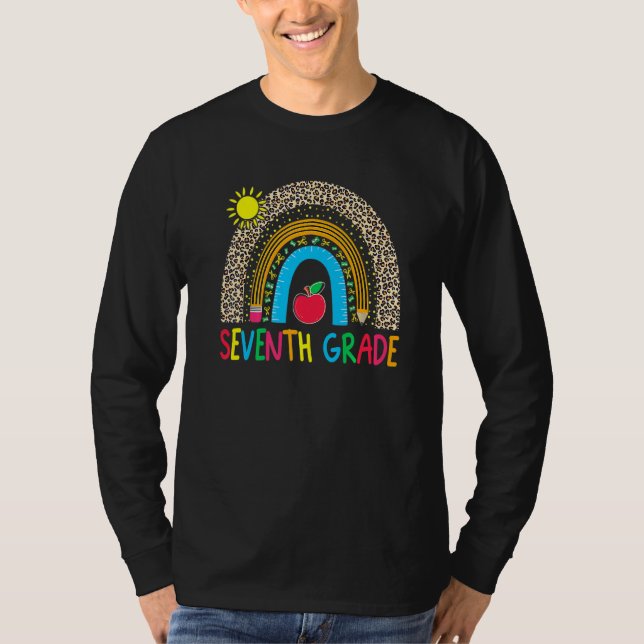 Rainbow Leopard Siebter Klasse Team Squad Erster T T-Shirt (Vorderseite)