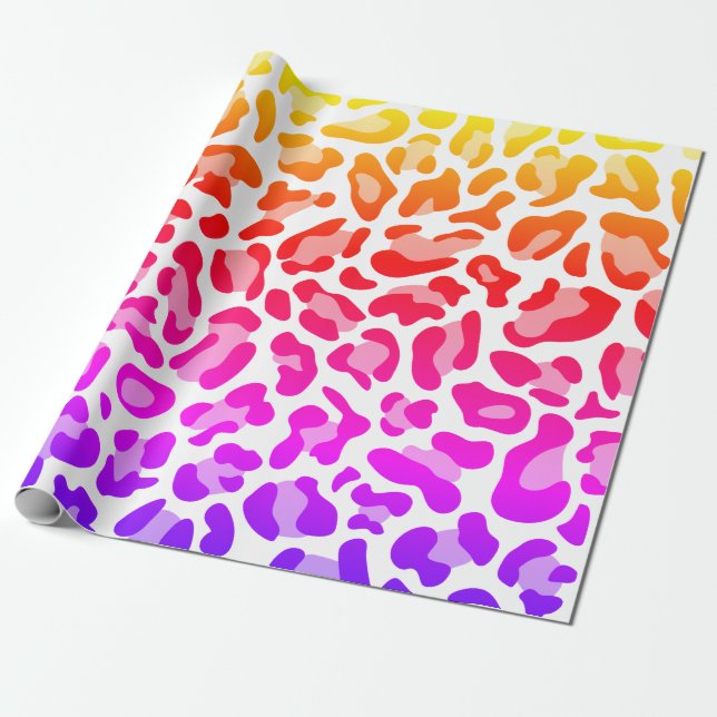 Rainbow Leopard Skin Geschenkpapier (Ungerollt)