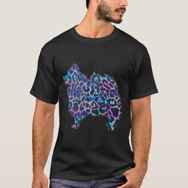 Rainbow Leopard Spitz T-Shirt (Vorderseite)