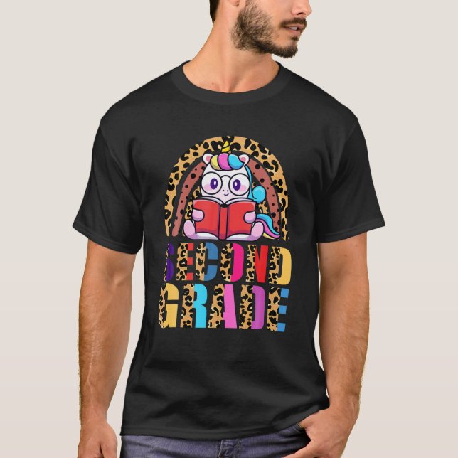 Rainbow Leopard Unicorn Dozent T-Shirt (Vorderseite)