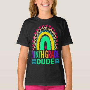 Rainbow Leopard vom Neunten Typ zurück zur Schule T-Shirt
