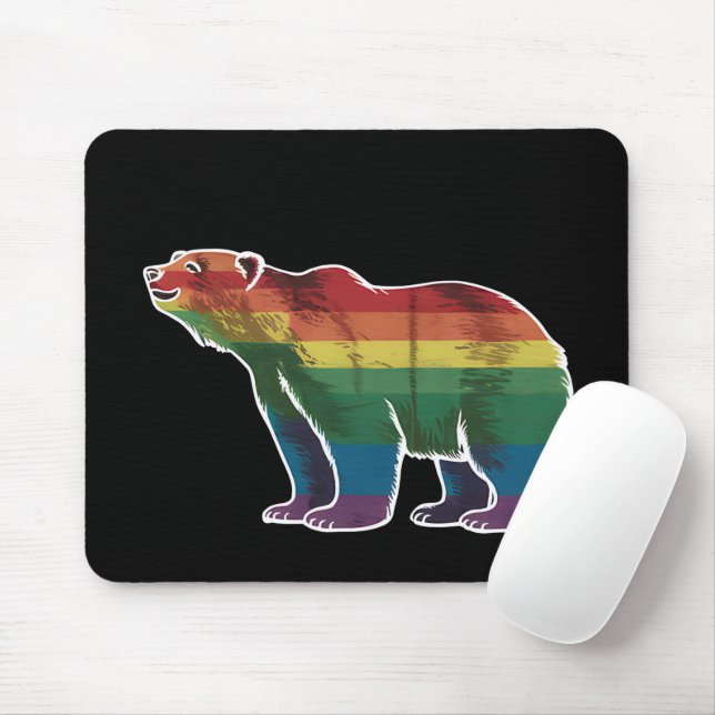 Rainbow Lesbian LGBT Gay Pride Mousepad (Mit Mouse)