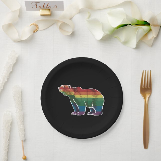 Rainbow Lesbian LGBT Gay Pride Pappteller (Hochzeit)