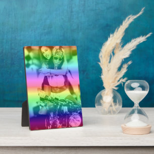 Rainbow Lesbian Pride Personalized Foto Platte Fotoplatte