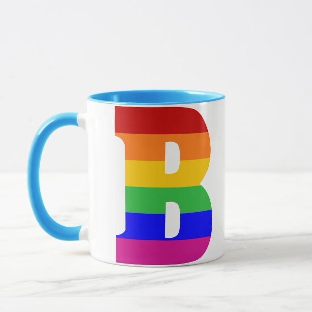 Rainbow Letter B Tasse (Links)