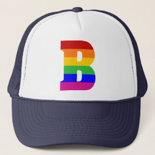 Rainbow Letter B Truckerkappe
