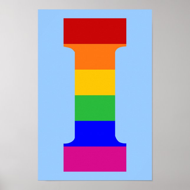 Rainbow Letter I Poster (Vorne)