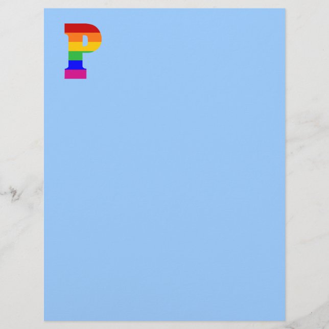 Rainbow Letter P (Vorderseite)
