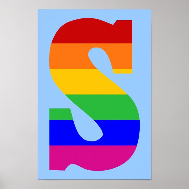 Rainbow Letter S Poster (Vorne)