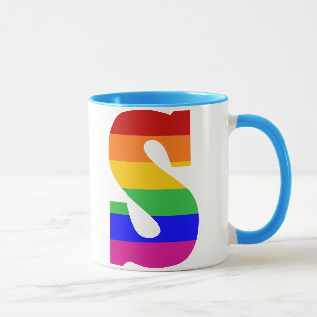 Rainbow Letter S Tasse (Rechts)