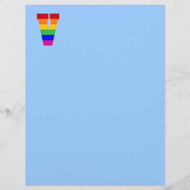 Rainbow Letter V (Vorderseite)