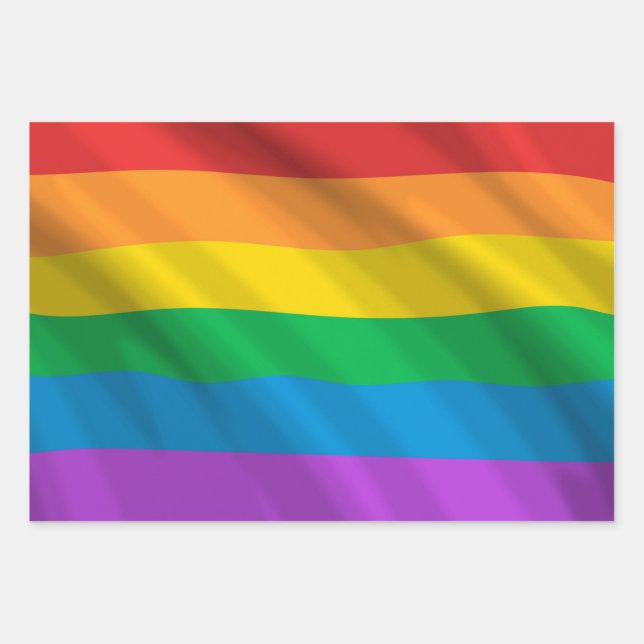 Rainbow LGBT Flag Wrapping Paper Sheets - Prix Geschenkpapier Set (Vorderseite)