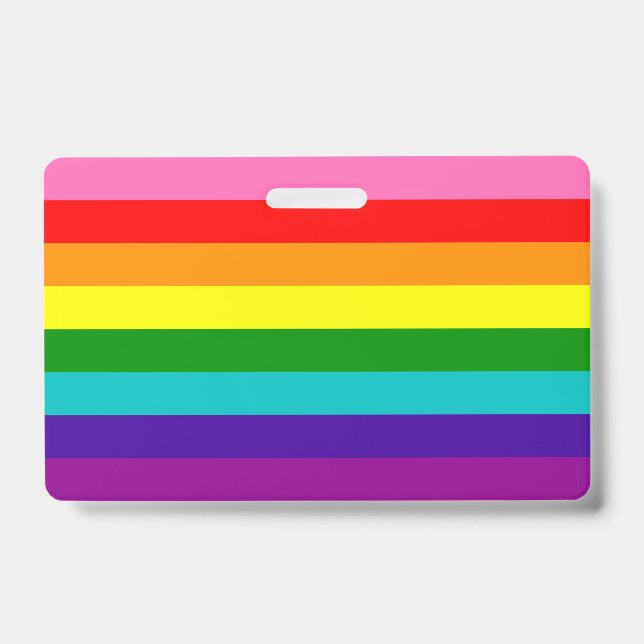 Rainbow LGBT Gay Flag Abzeichen Ausweis (Vorderseite)