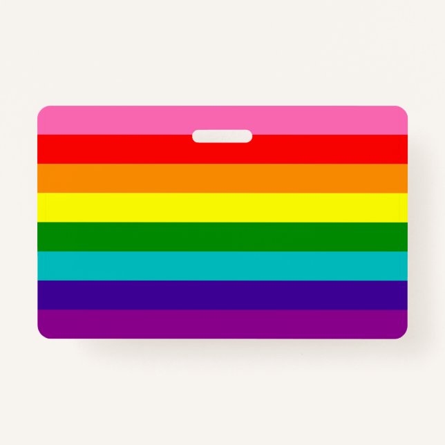Rainbow LGBT Gay Flag Abzeichen Ausweis (Vorderseite)