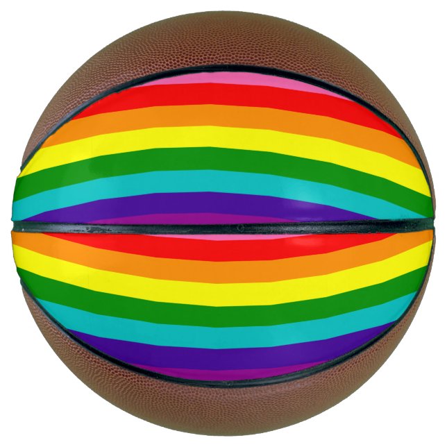 Rainbow LGBT Gay Flag Basketball (Vorderseite)