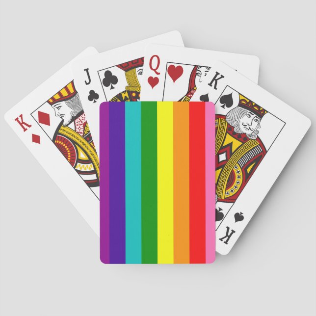 Rainbow LGBT gay flag Classic Playing Cards Spielkarten (Rückseite)