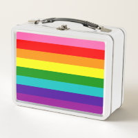 Rainbow LGBT Gay Flag Metal Lunchbox