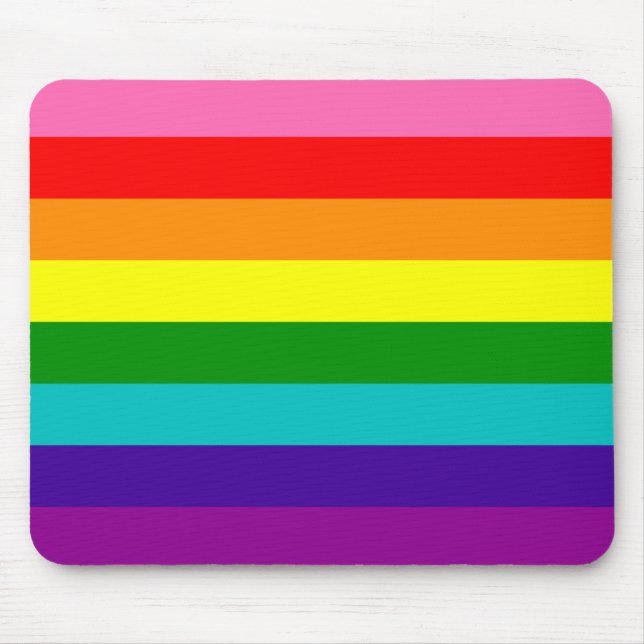 Rainbow LGBT Gay Flag Mousepad (Vorne)