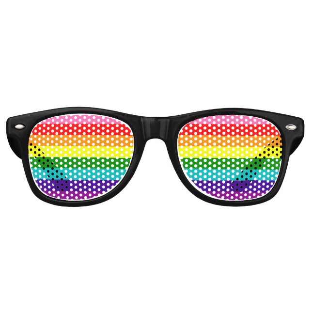Rainbow LGBT Gay Flag Party Sonnenbrille (Vorderseite)