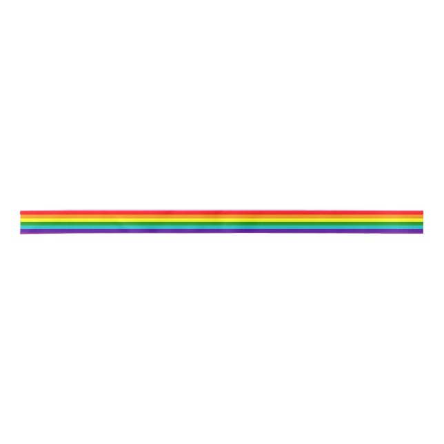 Rainbow LGBT gay flag Ribbon Satinband (Vorderseite)