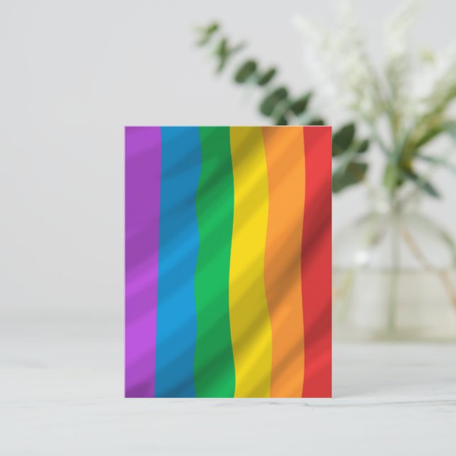 Rainbow LGBT Postkarte (Stehend Vorderseite)