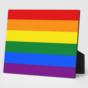 Rainbow LGBT Pride Flag Plaque Fotoplatte
