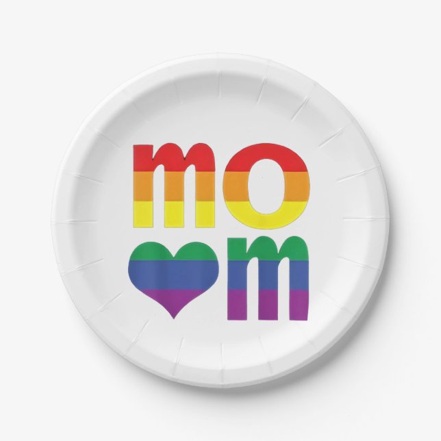 Rainbow LGBT Pride Monat Muttertag LGBT Pappteller (Vorderseite)