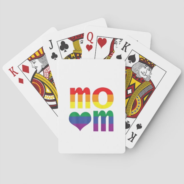Rainbow LGBT Pride Monat Muttertag LGBT Spielkarten (Rückseite)