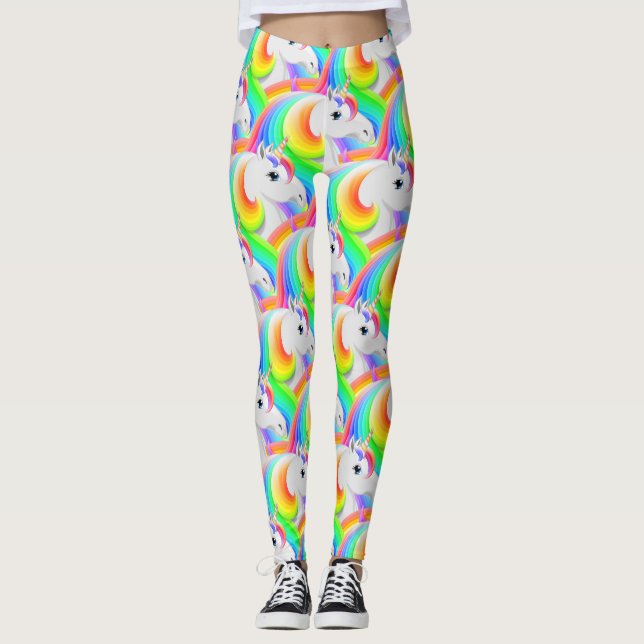 Rainbow LGBT Princess Unicorn Leggings (Vorderseite)