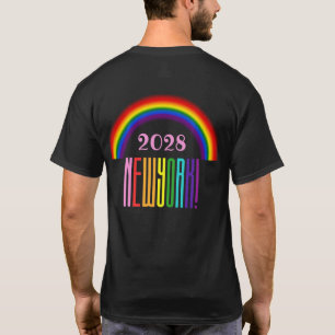 Rainbow LGBTQ Add Year oder Text New York Prix T-Shirt
