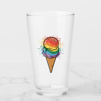 Rainbow LGBTQ+ Eiscreme Glas