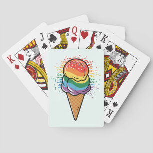Rainbow LGBTQ+ Eiscreme Spielkarten