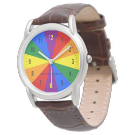 Rainbow LGBTQ Flag American Pride Diversity Armbanduhr