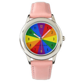 Rainbow LGBTQ Flag American Pride Diversity Armbanduhr
