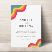 Rainbow LGBTQ Gay QR Code Pride All in One Wedding