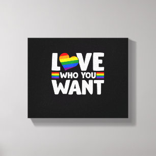 Rainbow LGBTQ Liebe, die Sie Gay Pride LGBT-S Gewo Leinwanddruck