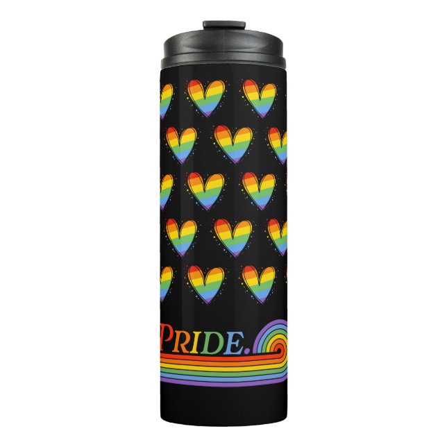 Rainbow LGBTQ Liebe Thermosbecher (Vorderseite)