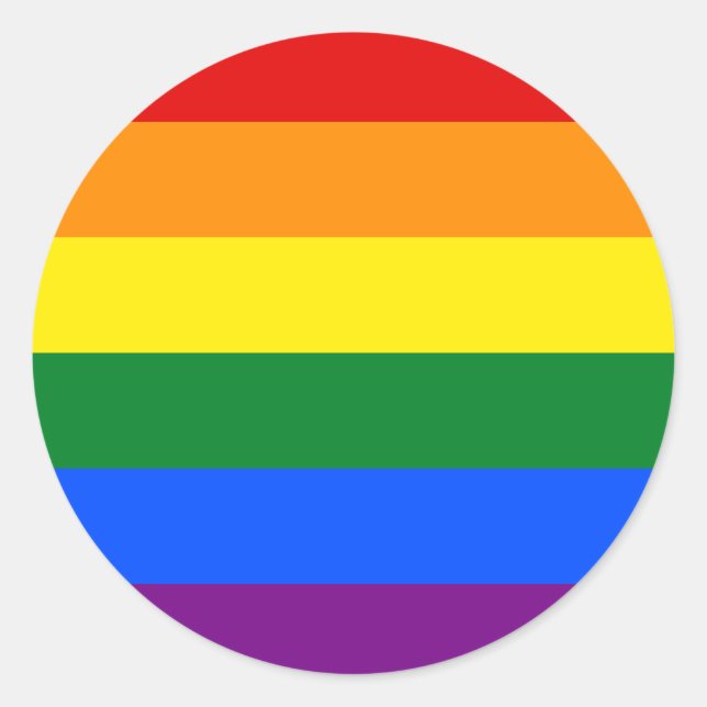 Rainbow LGBTQ+ Prix Circle Sticker (Vorderseite)