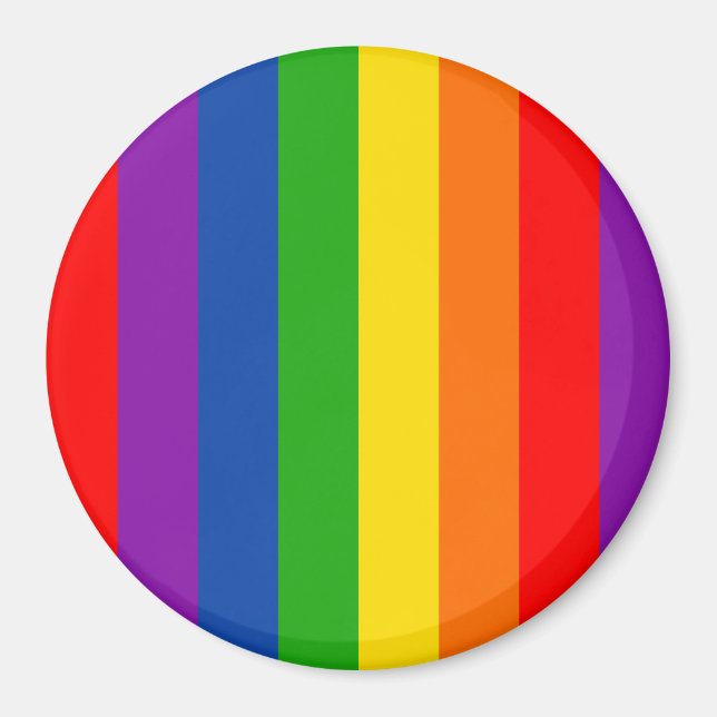 Rainbow LGBTQ+ Prix Flag, Gay Pride Colors Magnet (Vorne)